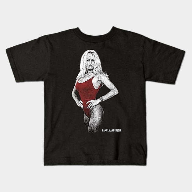Pamela Anderson Kids T-Shirt by Knockbackhaunt